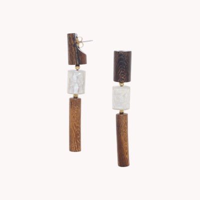 NATURE bijoux Boucles d'oreilles Poussoir Okawa.