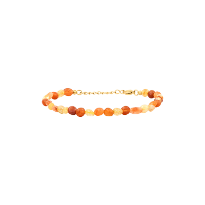 N°3 Bracelet Ajustable Acier & Pierres semi précieuses.