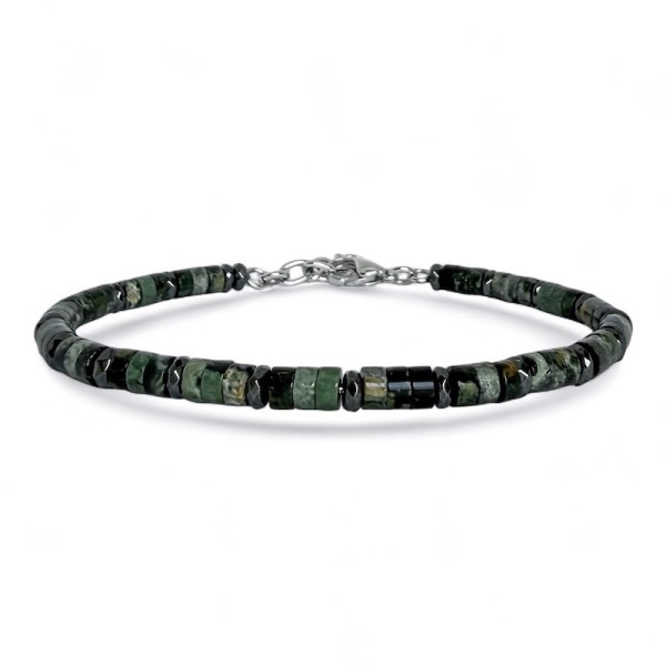 ELDEN Paris Bracelet Acier & Rhyolite.