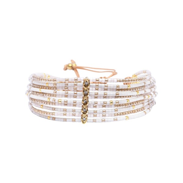 BELLE MAIS PAS QUE Bracelet White Massaï Signature Blanche.