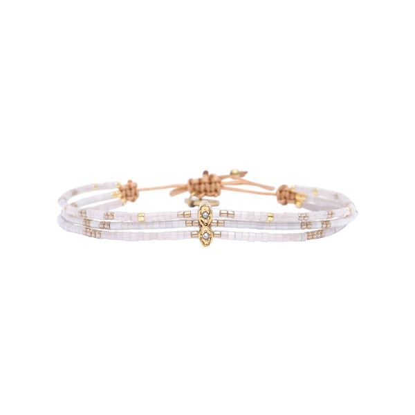 BELLE MAIS PAS QUE Bracelet White Massaï Signature Elly.