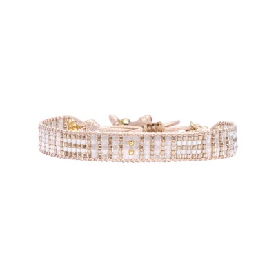 BELLE MAIS PAS QUE Bracelet White Massaï Signature Isia.