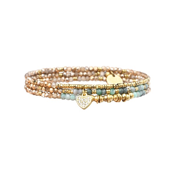 BELLE MAIS PAS QUE Bracelet Janna Signature Coeur