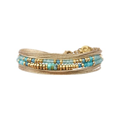 BELLE MAIS PAS QUE Bracelet Rim Signature Doré.
