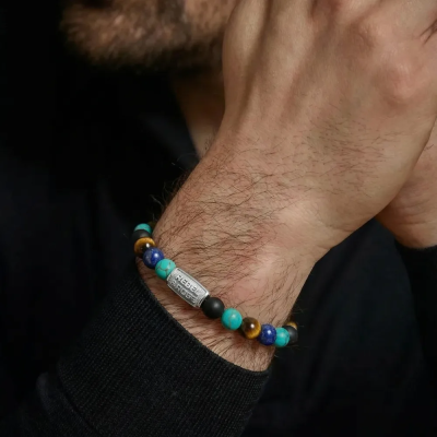 REBEL&ROSE Bracelet Extensible Mix Turquoise.
