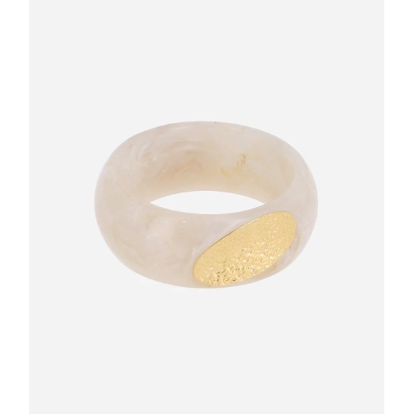 ZAG Bijoux Bracelet Jonc Faro Marbré Blanc.