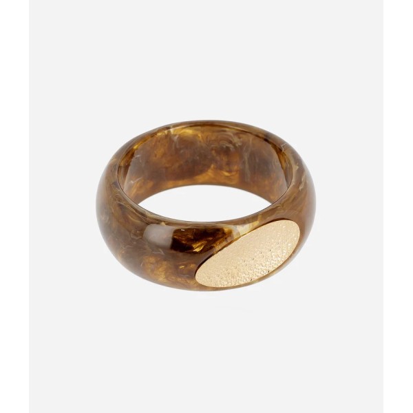 ZAG Bijoux Bracelet Jonc Faro Marbré Noisette.