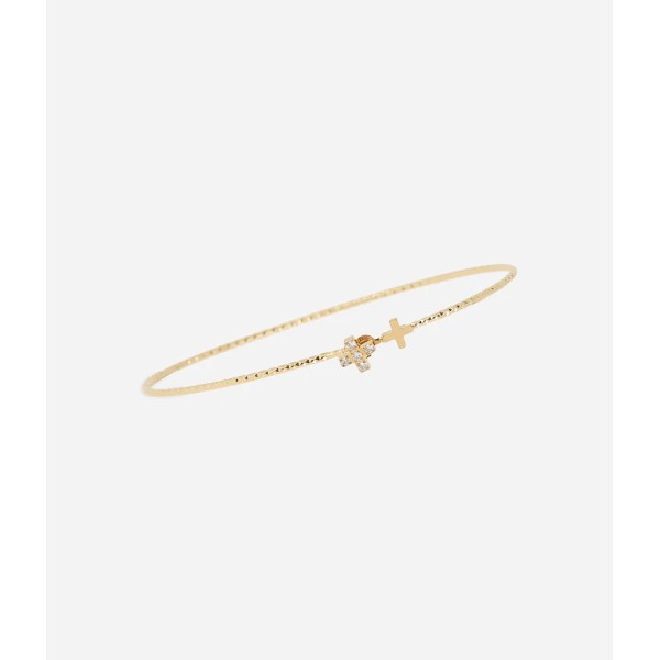 ZAG Bijoux Bracelet Jonc Aswa Acier doré.