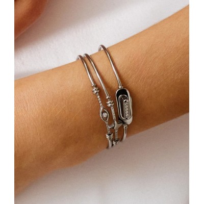 ZAG Bijoux Bracelet Jonc Erbajolo Acier.