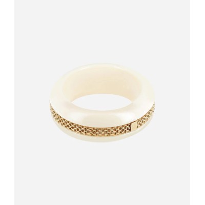 ZAG Bijoux Bracelet Jonc Flumini Acétate Blanc.