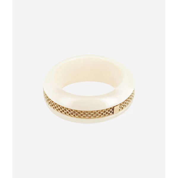 ZAG Bijoux Bracelet Jonc Flumini Acétate Blanc.