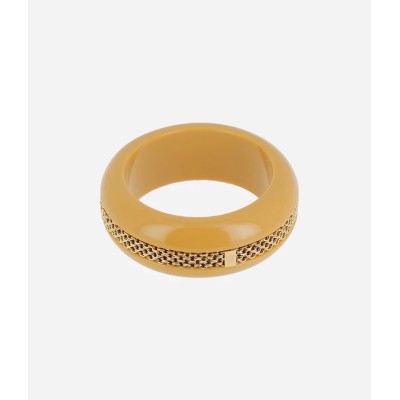 ZAG Bijoux Bracelet Jonc Flumini Acétate Moutarde.