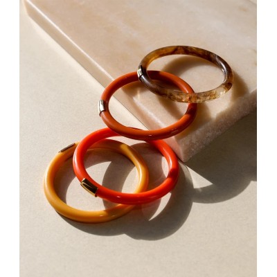 ZAG Bijoux Bracelet Jonc Bangkok Acétate Corail.