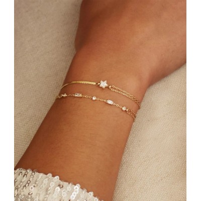 ZAG Bijoux Bracelet ajustable Alaris Acier doré.