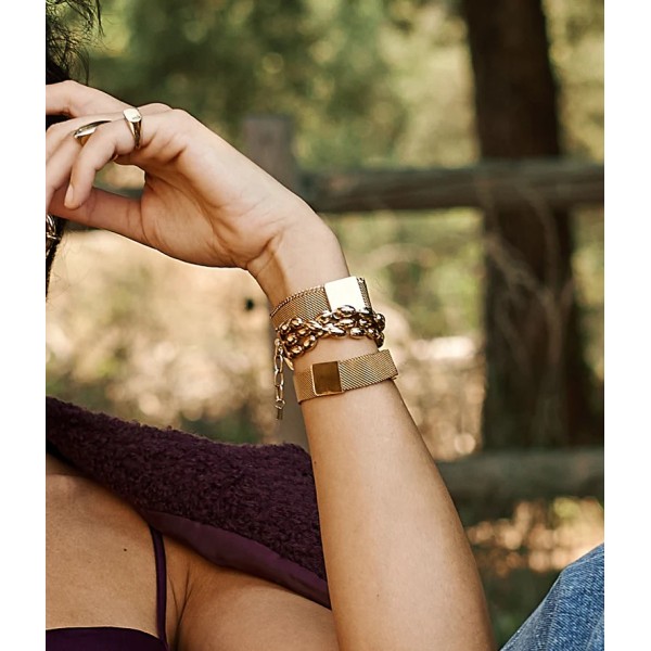 ZAG Bijoux Collier Nyra Acier doré.