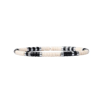 BEAU GOSSE Bracelet Homme extensible Léo Onyx & Pierre de Rivière.