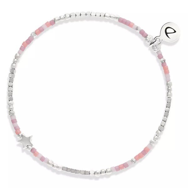DORIANE Bijoux Bracelet Elastiqué L’Etoilé Rose Orangé.