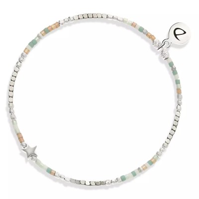 DORIANE Bijoux Bracelet Elastiqué L’Etoilé Vert Amande.