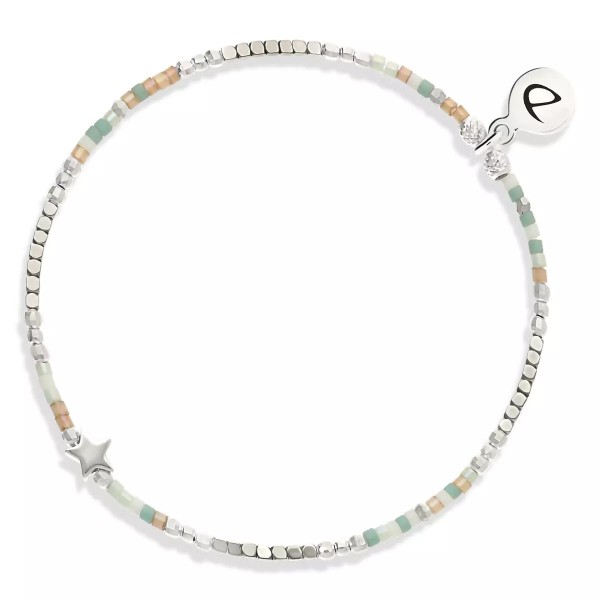 DORIANE Bijoux Bracelet Elastiqué L’Etoilé Vert Amande.