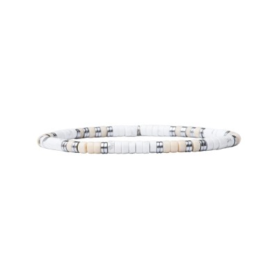 BEAU GOSSE Bracelet Homme extensible Léo Howlite & Pierre de Rivière.