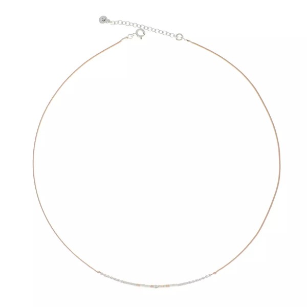 Doriane Bijoux Collier Le Pétillant Vert Crème.