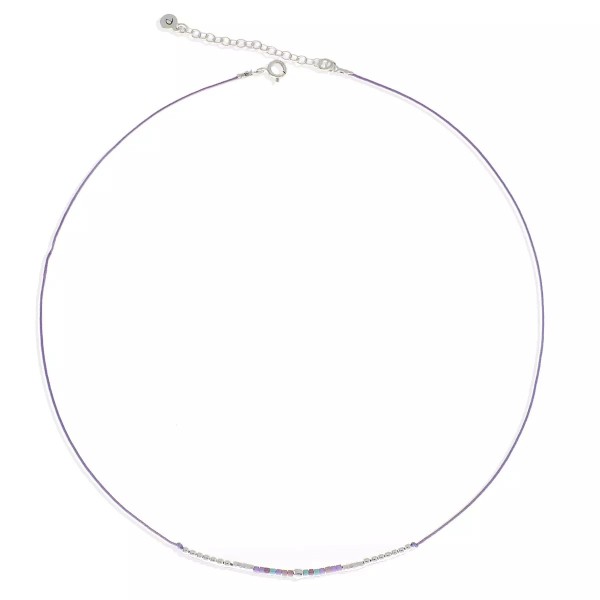 Doriane Bijoux Collier Le Pétillant Violet Turquoise.