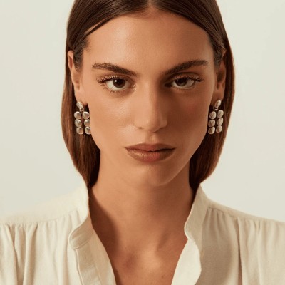 CXC Boucles d’oreilles Menthe plaquées Argent.