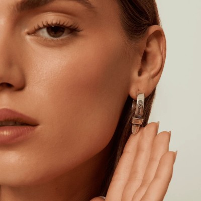 CXC Boucle d’oreille Menthe plaquée Argent.