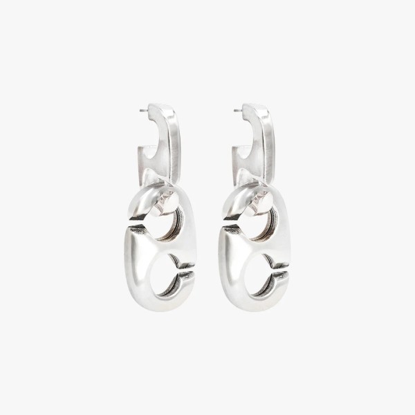 CXC Boucles d’oreilles Mousqueton plaquées Argent.
