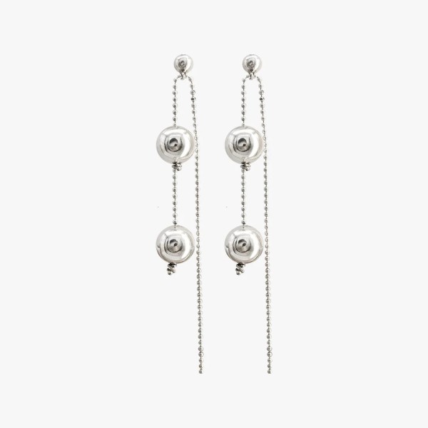 CXC Boucles d’oreilles Boules Plaquées Argent.