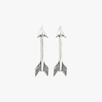 CXC Boucles d’oreilles longue Flèche Plaquées Argent.