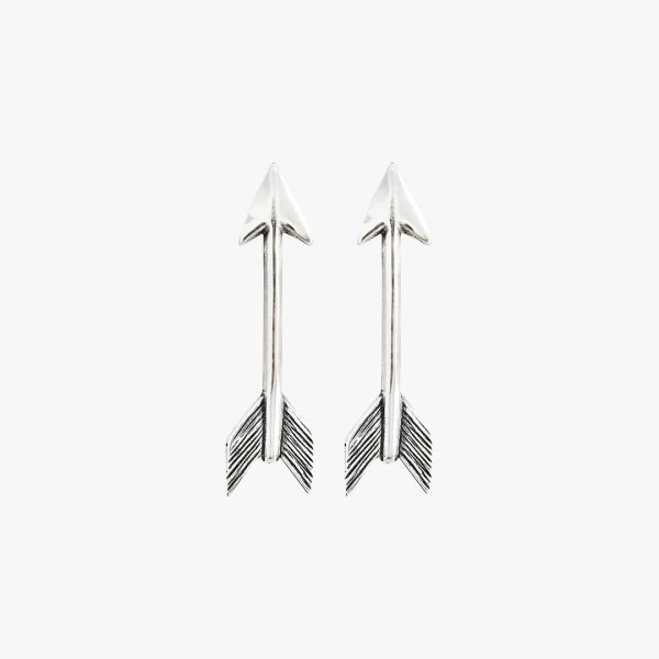 CXC Boucles d’oreilles longue Flèche Plaquées Argent.