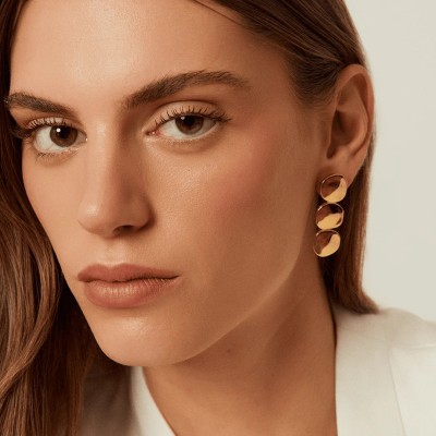 CXC Boucles d’oreilles Plaquées Or.