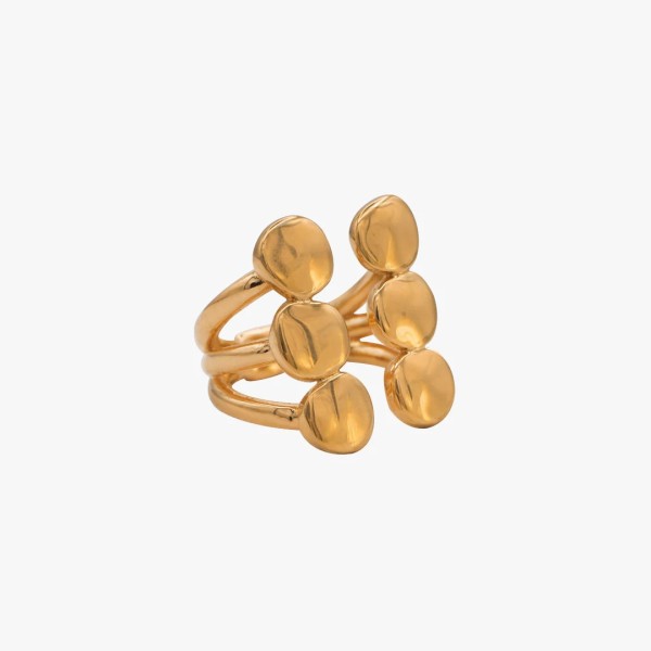 CXC Bague Estambre Plaquée Or.