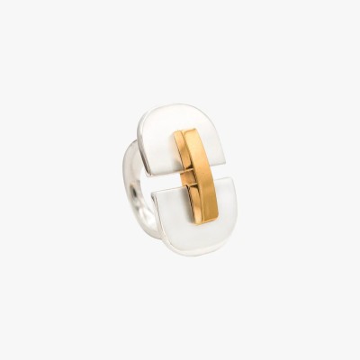 CXC Bague Pont Rialto Plaquée Argent.