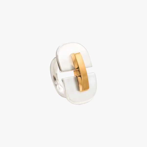 CXC Bague Pont Rialto Plaquée Argent.