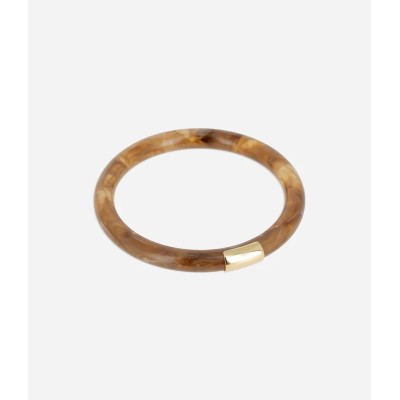 ZAG Bijoux Bracelet Jonc Bangkok Acétate Marron.