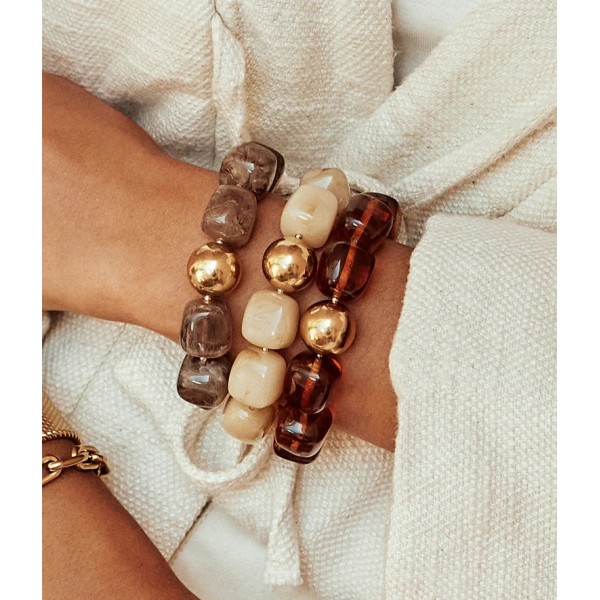ZAG Bijoux Bracelet extensible Œdipe Ambre.