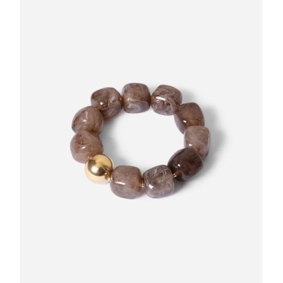 ZAG Bijoux Bracelet extensible Œdipe Marron.