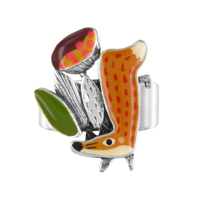 TARATATA bijoux Bague ajustable Fox.