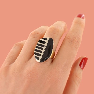 TARATATA bijoux Bague ajustable Music.