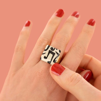 TARATATA bijoux Bague ajustable Music.