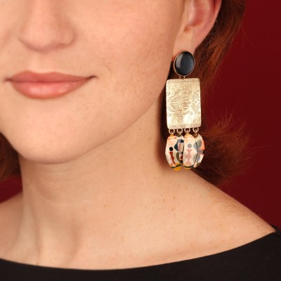 TARATATA bijoux Boucles d'oreilles Poussoirs Totem.