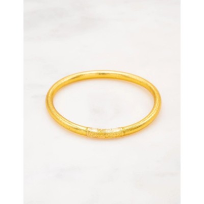 IKITA Paris Bracelet Jonc Bouddhiste Epais Doré.