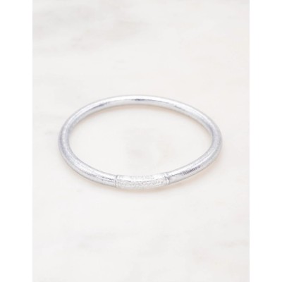 IKITA Paris Bracelet Jonc Bouddhiste Epais Argenté.