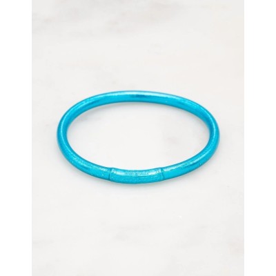 IKITA Paris Bracelet Jonc Bouddhiste Epais Bleu Azur.
