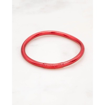 IKITA Paris Bracelet Jonc Bouddhiste Epais Rouge.