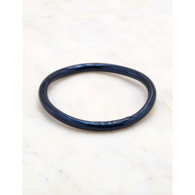 IKITA Paris Bracelet Jonc Bouddhiste Epais Bleu Nuit.