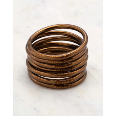 IKITA Paris Bracelet Jonc Bouddhiste Epais Chocolat.