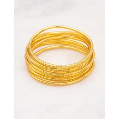 IKITA Paris Bracelet Jonc Bouddhiste Fin Doré.